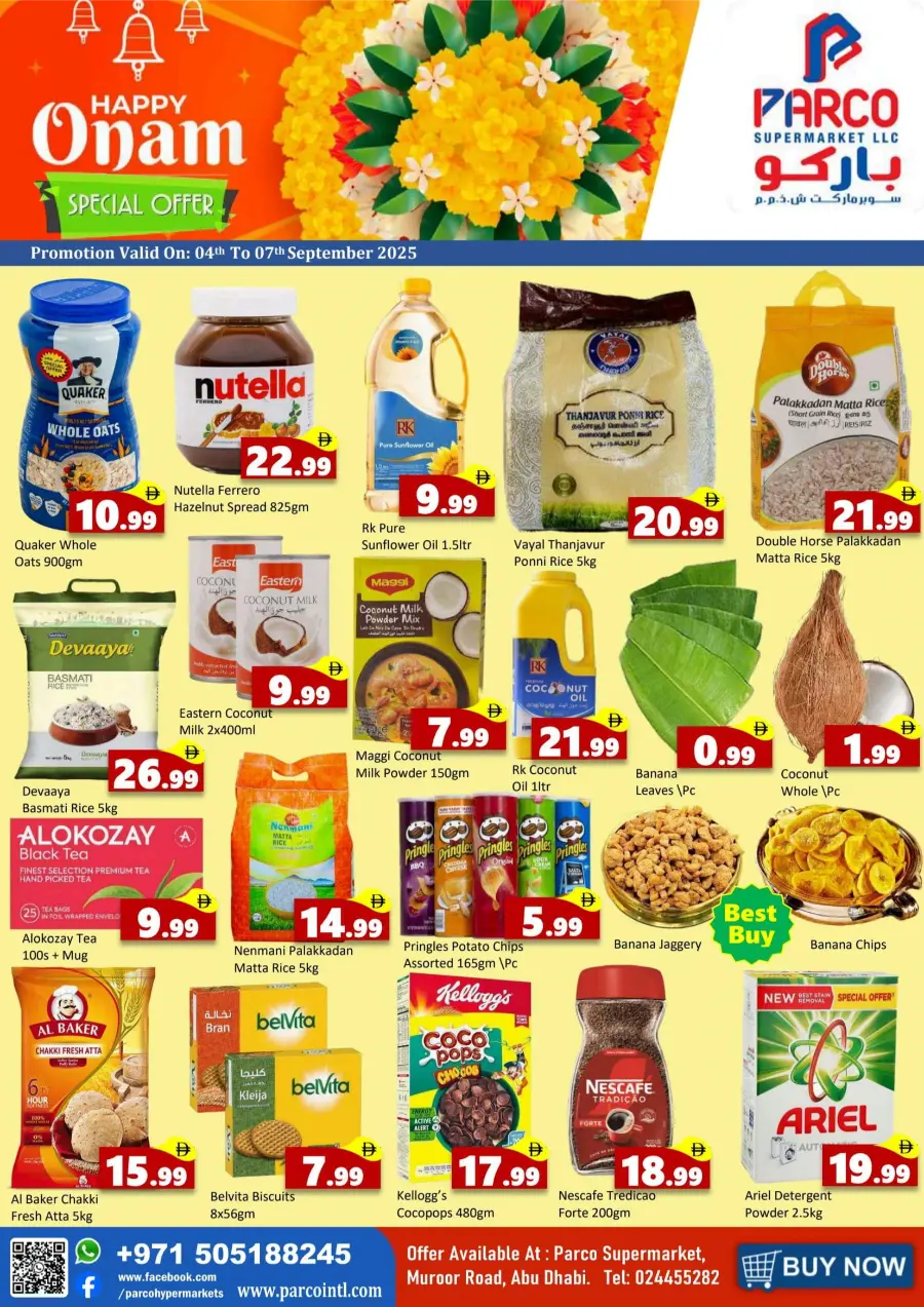 Onam Special Offer In PARCO Hypermarket Abu Dhabi