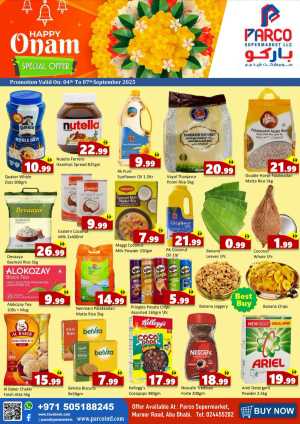 Onam Special Offer In PARCO Hypermarket Abu Dhabi
