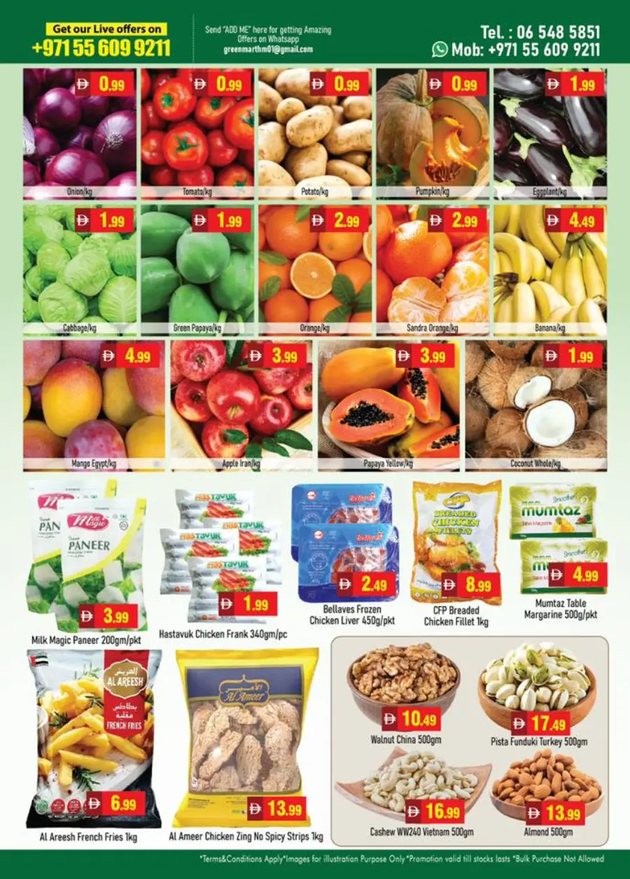 Super discount offer In Green Mart Sharjah / Ajman