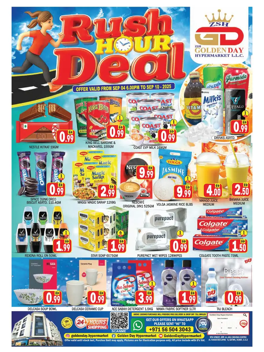Rush Hour Deals In ZSH Golden Day Hypermarket Dubai