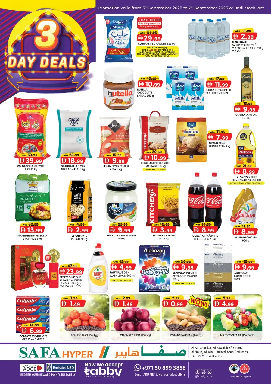 3 Days of Big Savings – Shop Now! In SAFA Express Supermarket Al Ain
