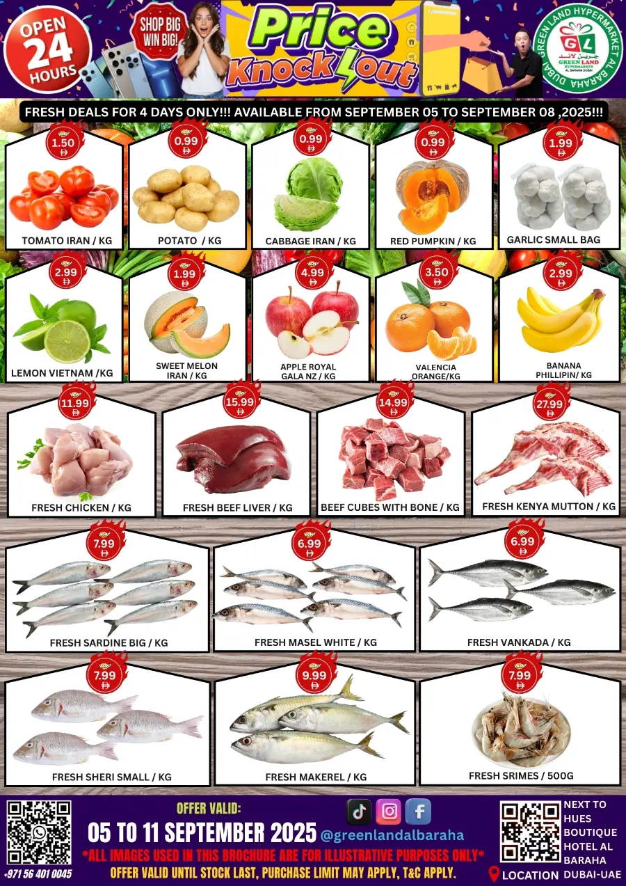 Price Knock Out In Green Land Hypermarket Dubai