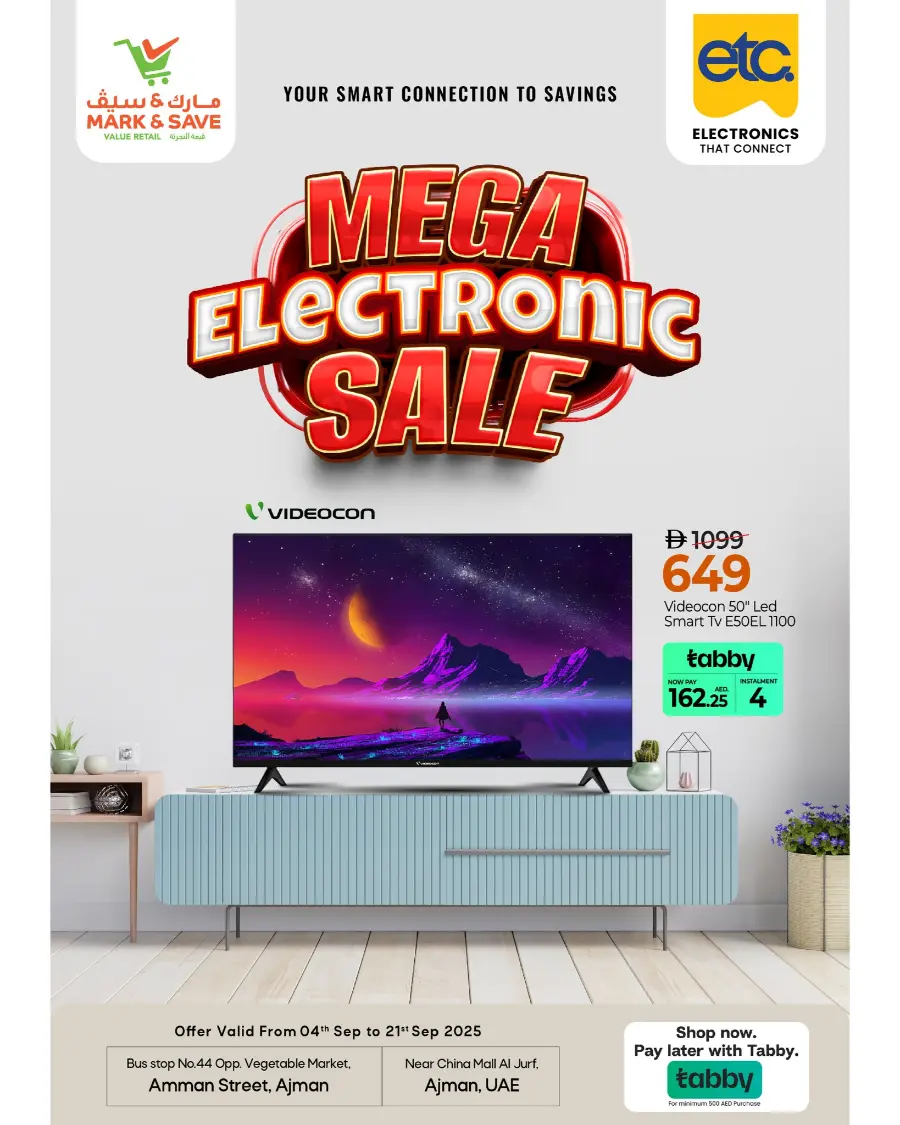 Mega Electronic Sale In Mark & Save undefined