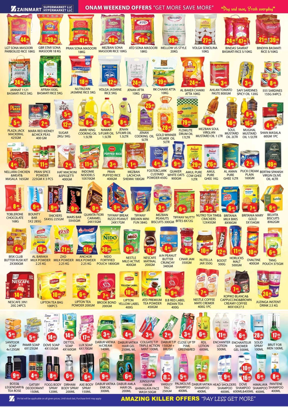 Weekend Deals – Amazing Prices! In Zain Mart Super Market Ras al Khaimah