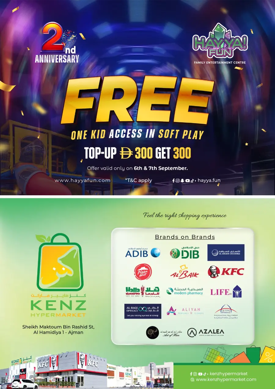 Lucky Weekend Draw! In Kenz Hypermarket Sharjah / Ajman