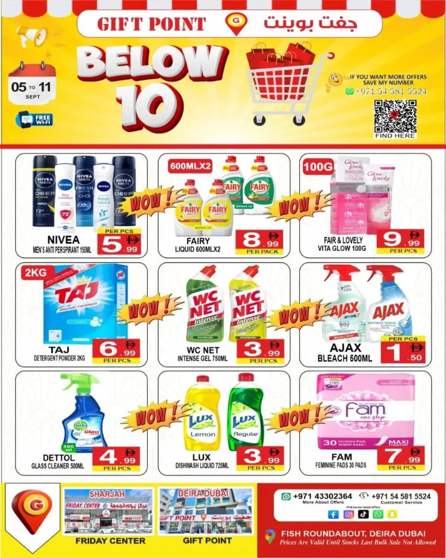 Below 10 Deals In Gift Point Department Store Dubai
