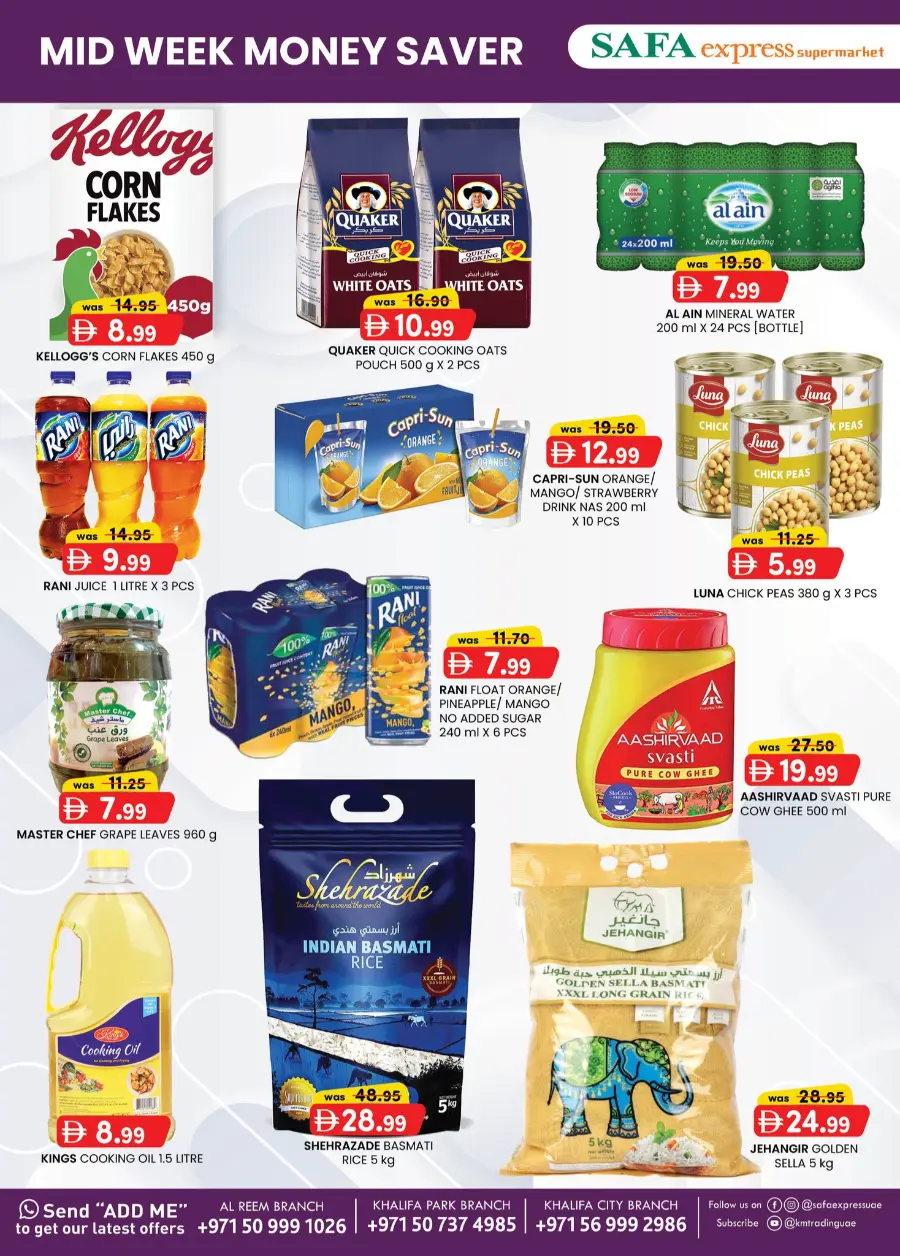 Mid Week Money Saver In SAFA Express Supermarket Abu Dhabi