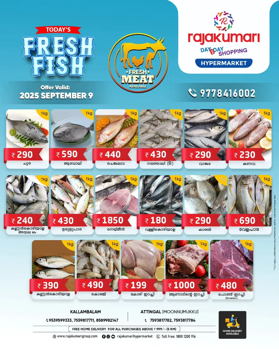 Fresh fish In Rajakumari Hypermarket undefined