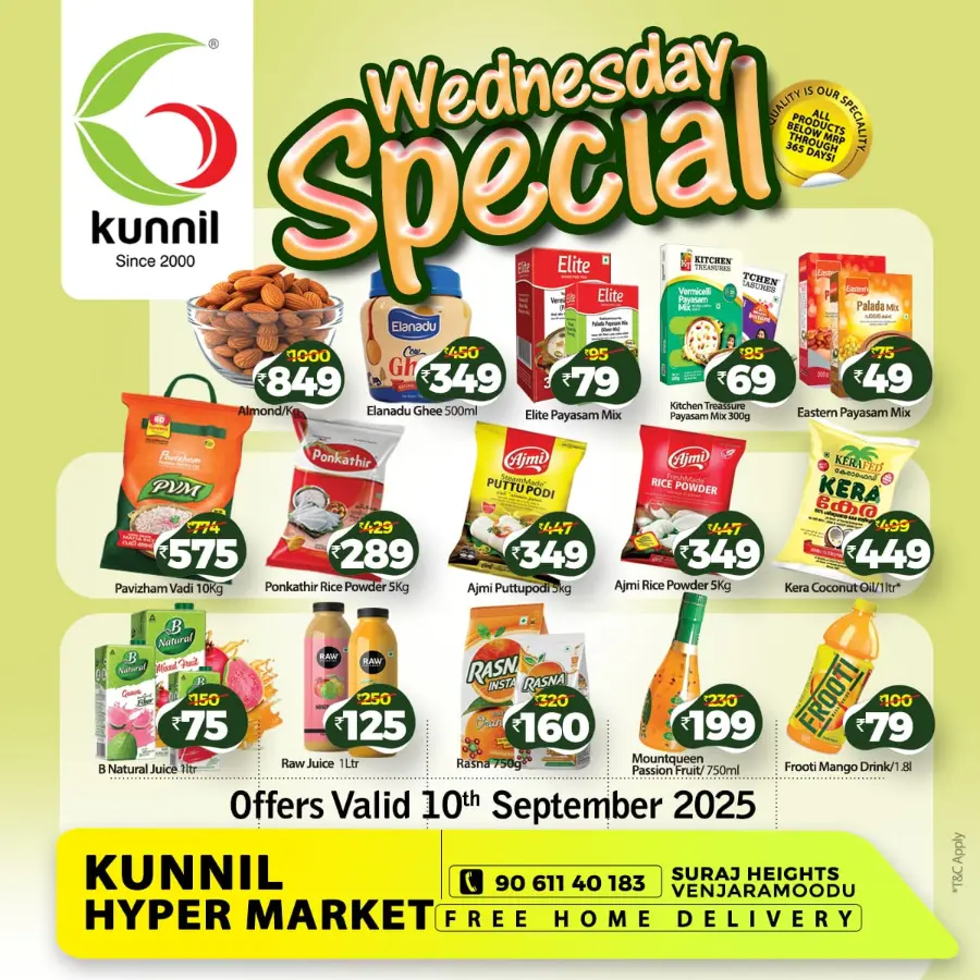 Wednesday Special Offer In Kunnil Hypermarket Trivandrum