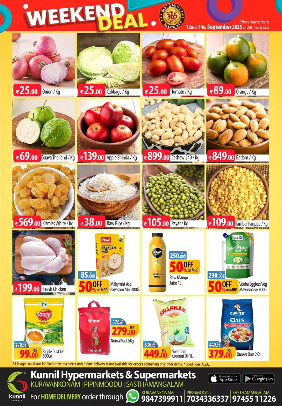 Weekend Deals In Kunnil Hypermarket Trivandrum