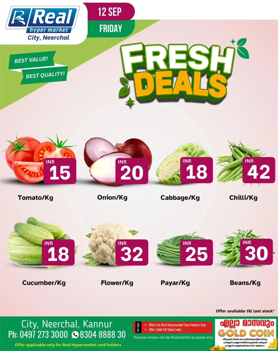 Fresh Deals In Real Hyper Market Kannur