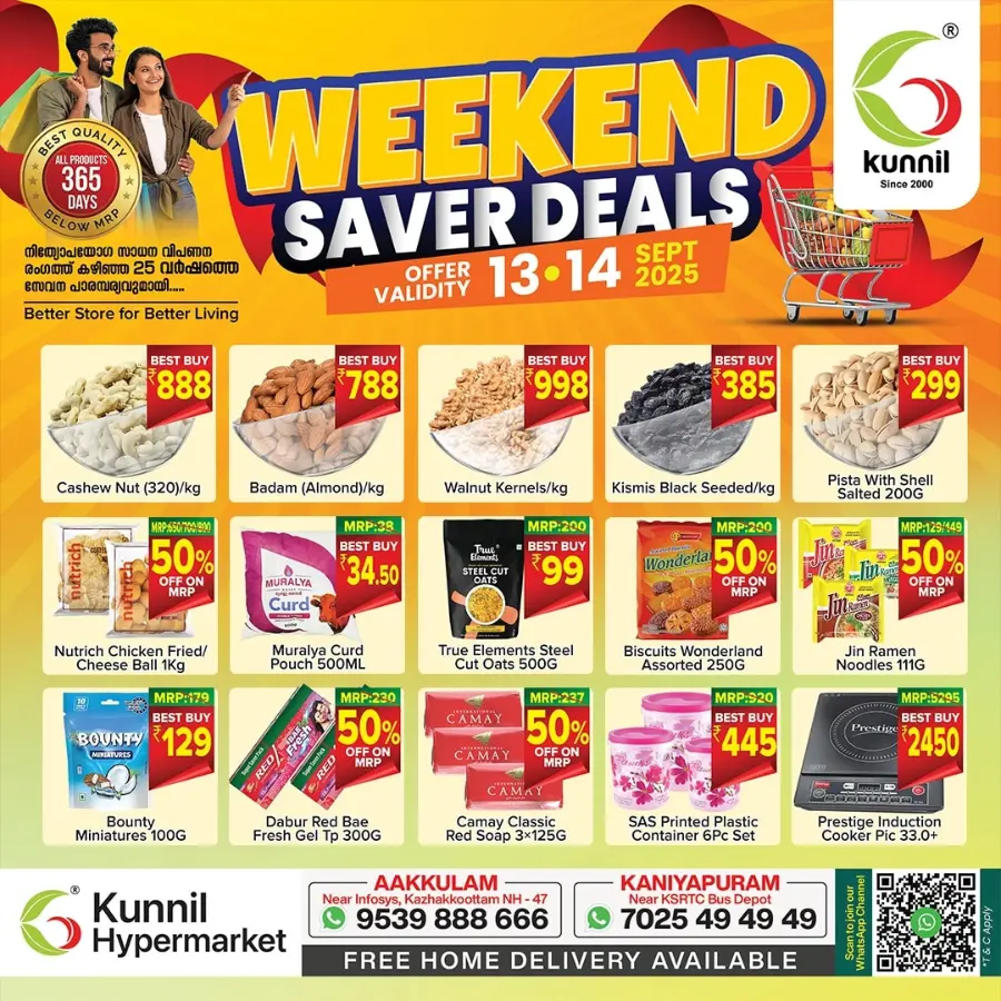 Weekend saver deals In Kunnil Hypermarket Trivandrum