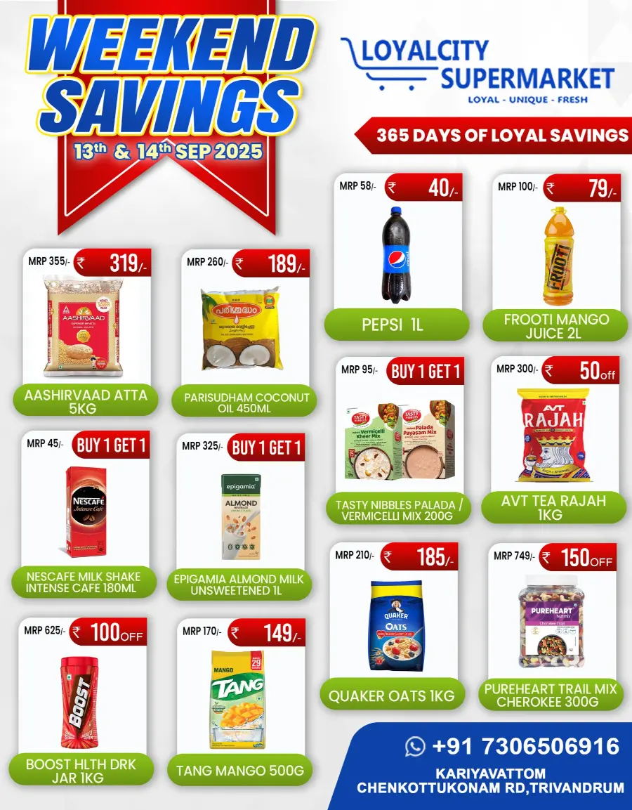 Weekend offer In Loyalcity Supermarket Trivandrum