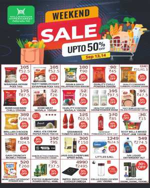 Weekend sale up to 50 % sale In Millennium Hypermarket Ernakulam