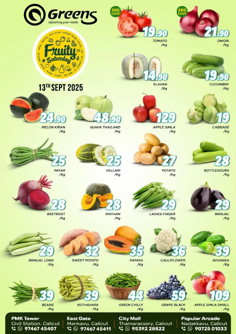 Fresh Deals In Greens Hypermarket Calicut