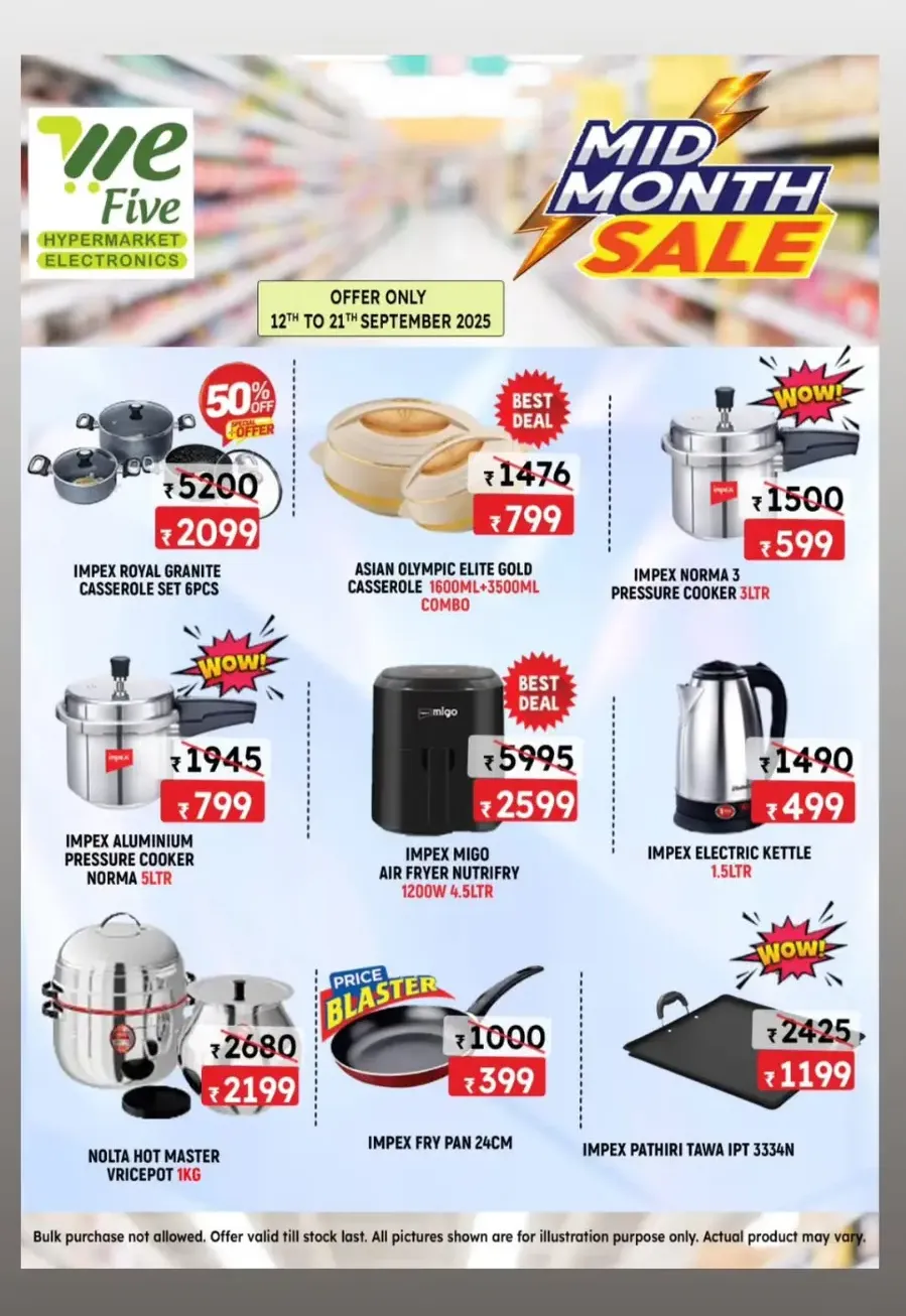 Mid month sale In We Five Hypermarket Thrissur