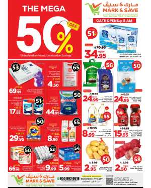 The mega 50% off In Mark & Save Al Khobar