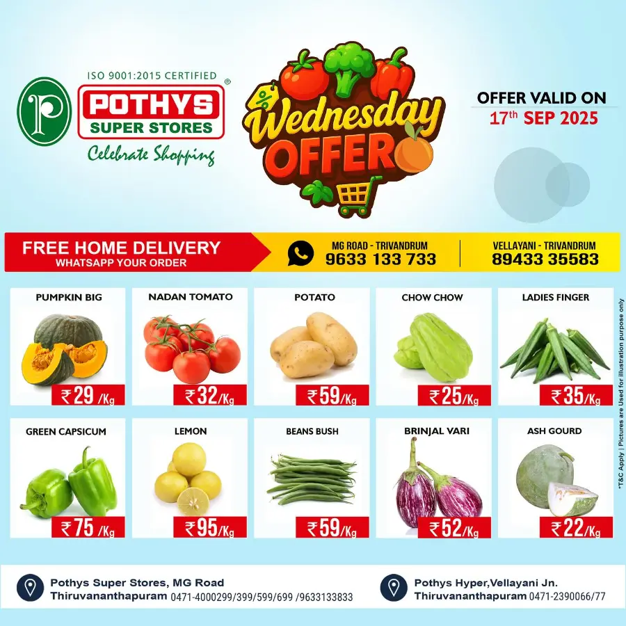Wednesday Deals! In Pothys Superstores Trivandrum