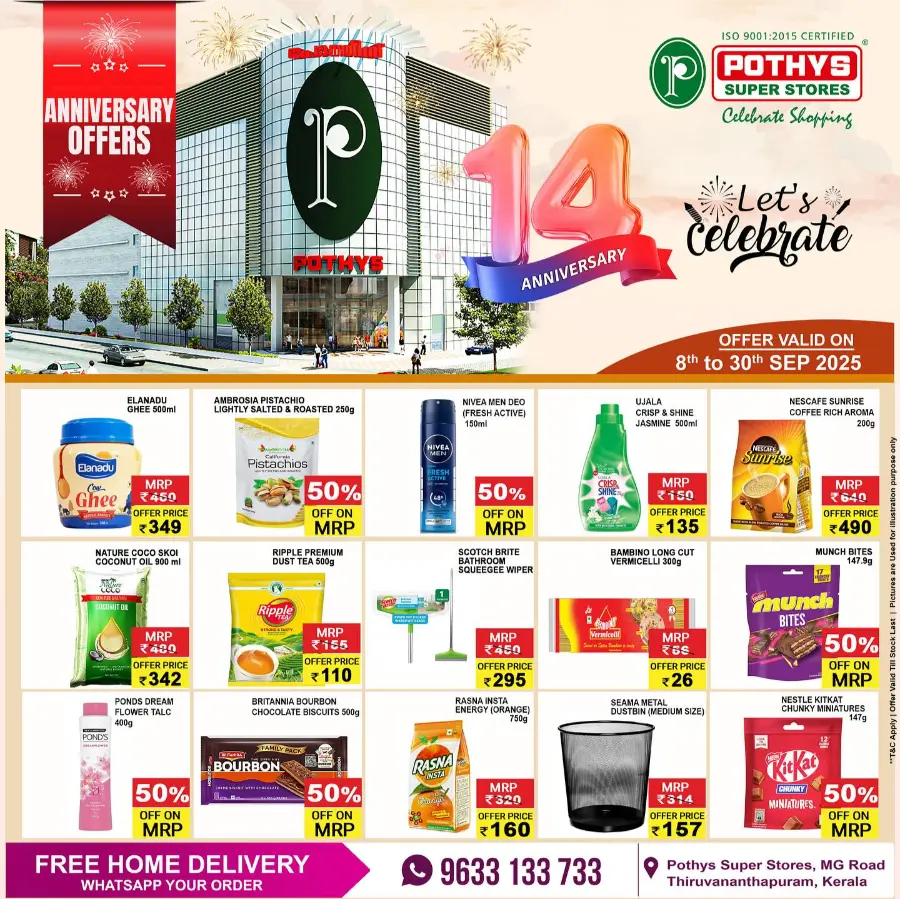 Annivesary Offers In Pothys Superstores Trivandrum