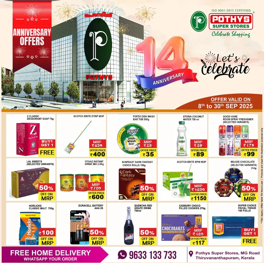 Annivesary Offers In Pothys Superstores Trivandrum