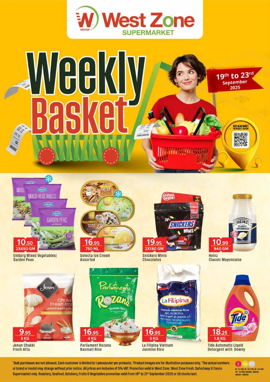 Weekly Basket In West Zone Supermarket Dubai