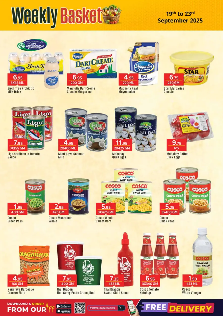 Weekly Basket In West Zone Supermarket Dubai