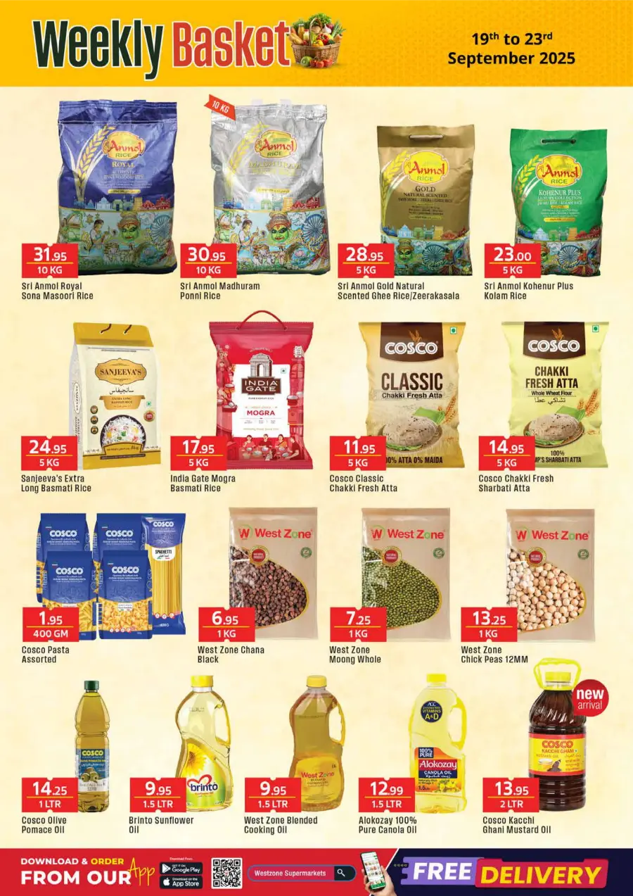 Weekly Basket In West Zone Supermarket Dubai