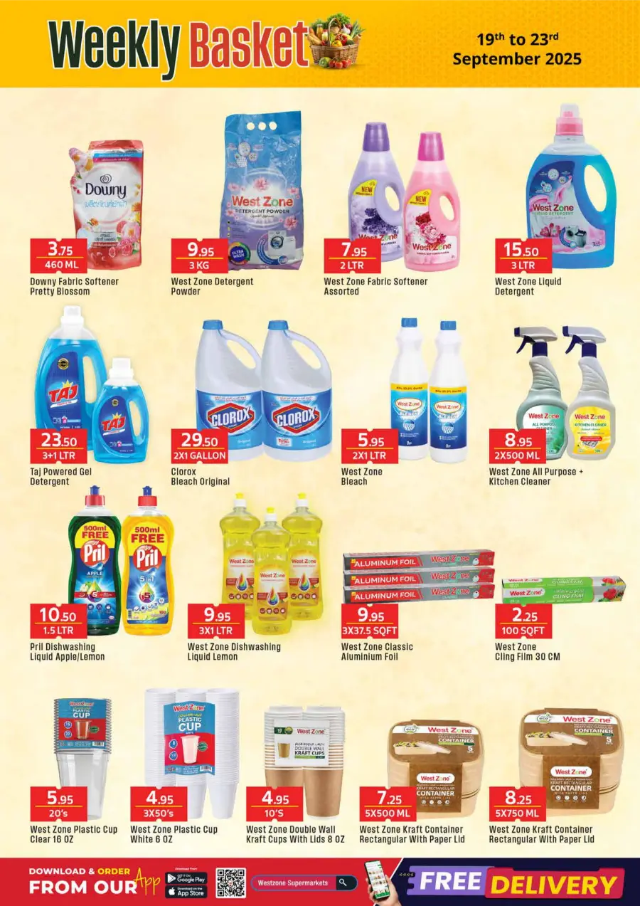 Weekly Basket In West Zone Supermarket Dubai