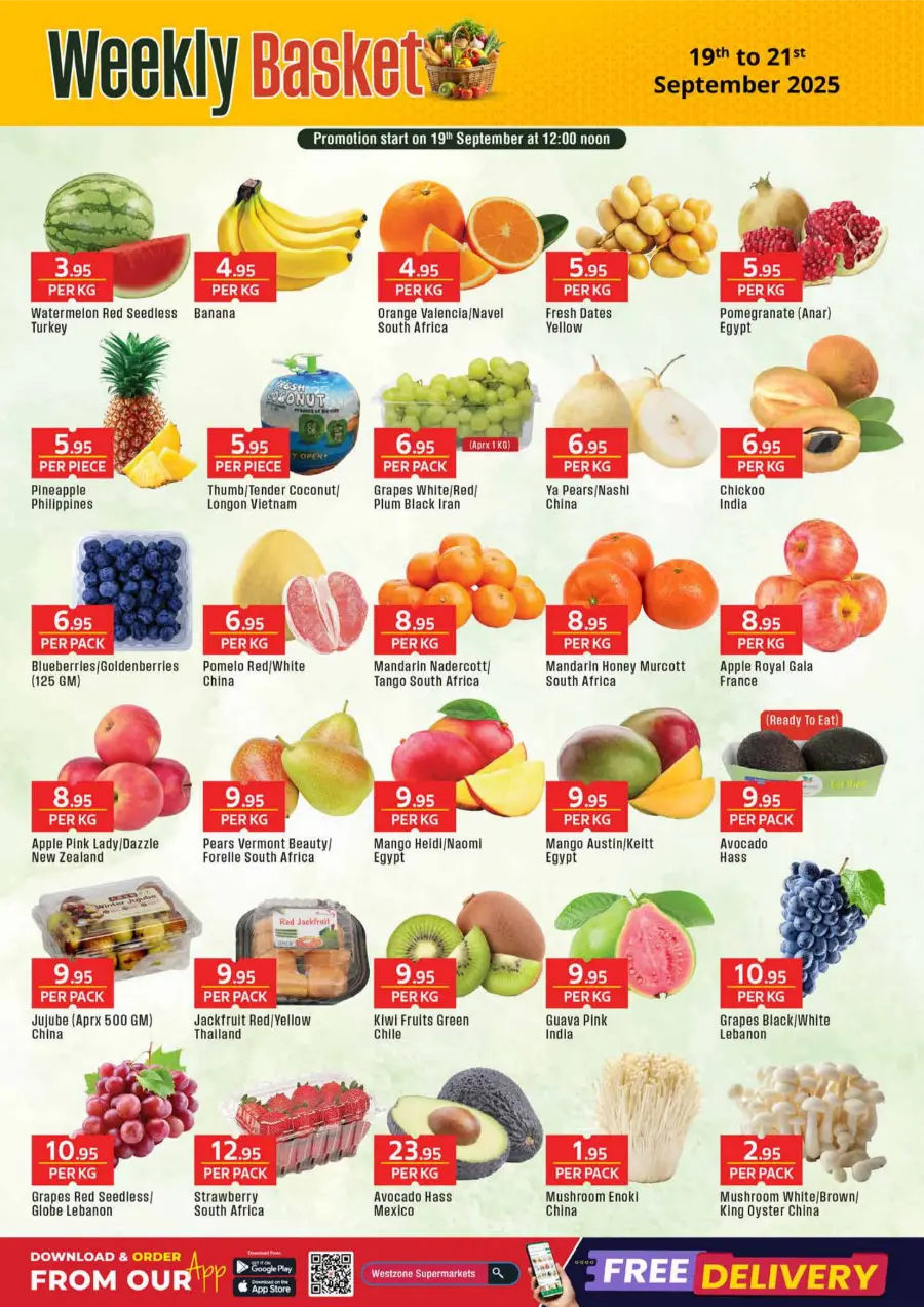 Weekly Basket In West Zone Supermarket Dubai