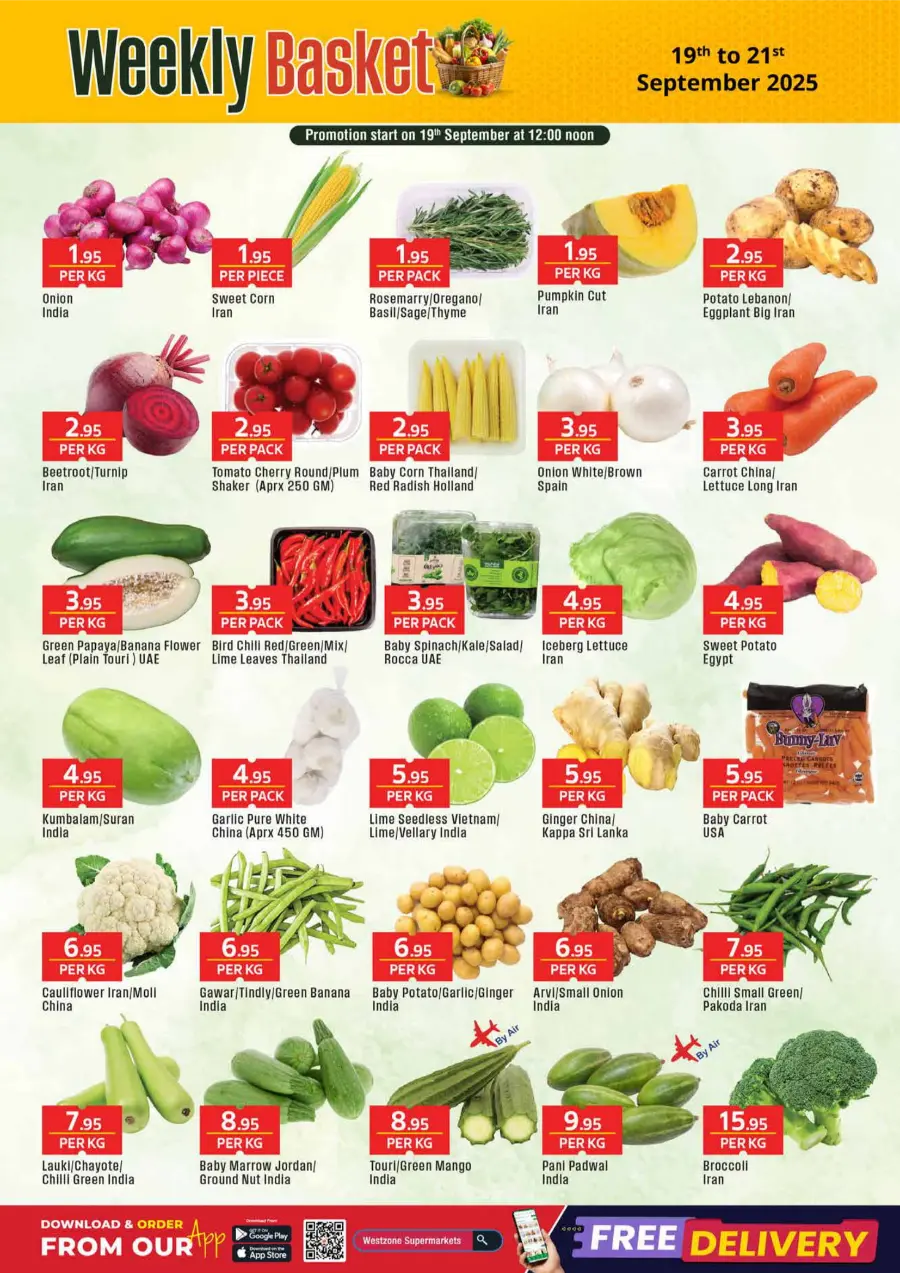 Weekly Basket In West Zone Supermarket Dubai