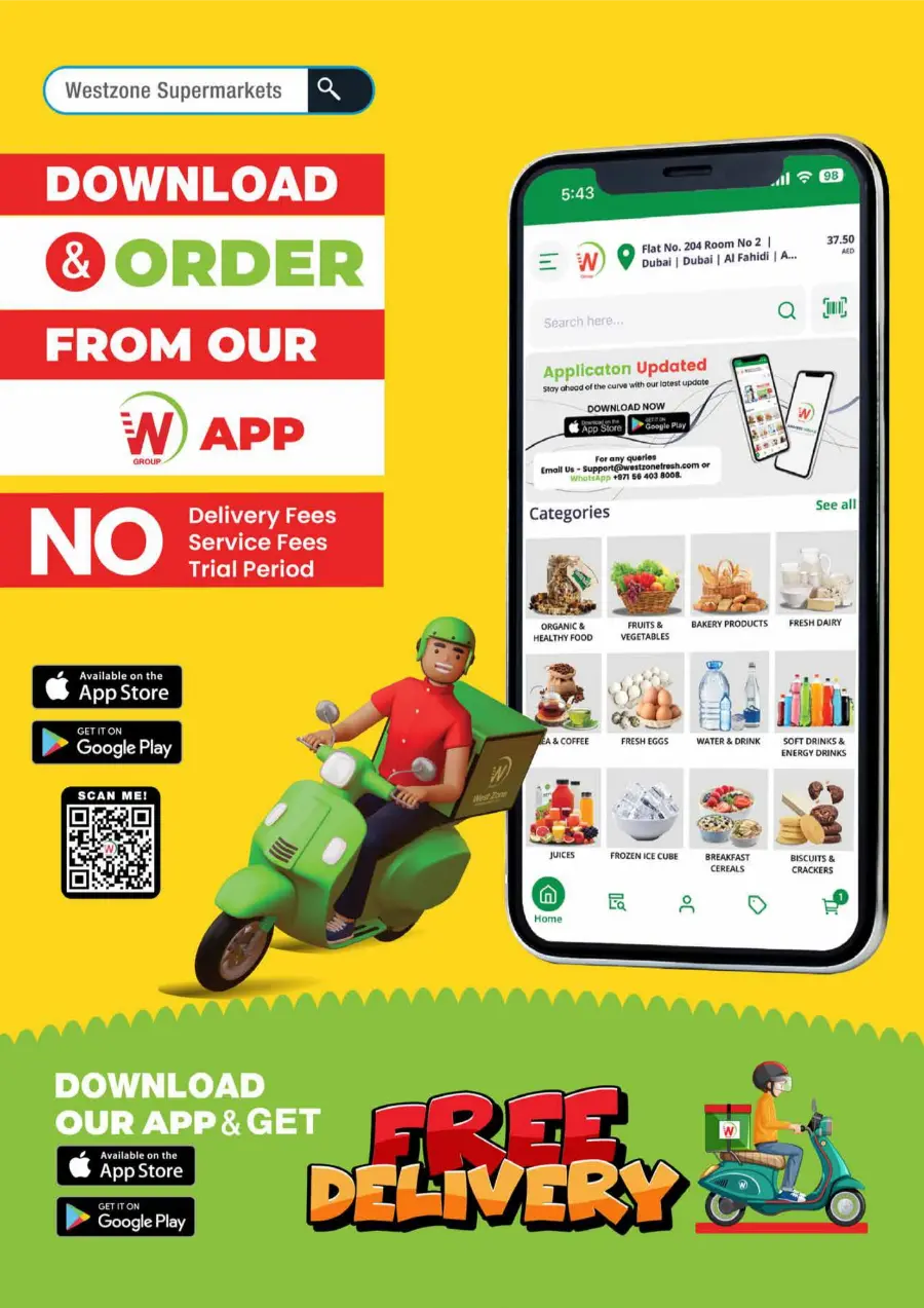 Weekly Basket In West Zone Supermarket Dubai
