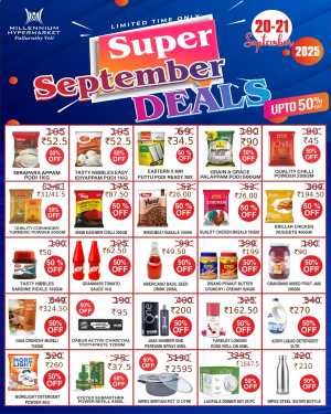 Super September Deals – Save Up to 50% In Millennium Hypermarket Ernakulam