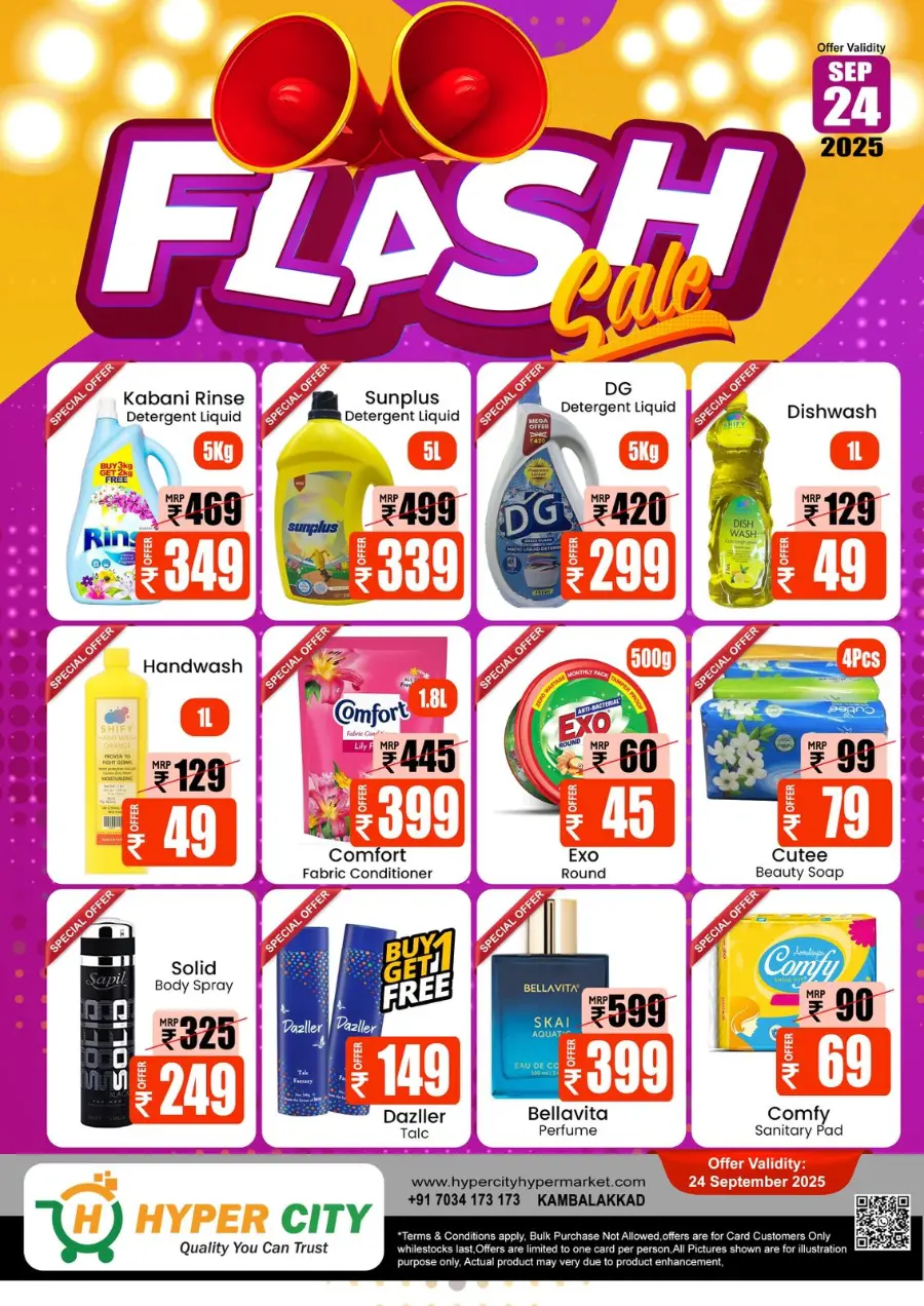 Flash sale In Hyper City Hypermarket Wayanad