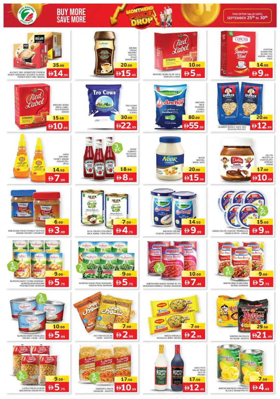 Monthend price drop In Seven Emirates Supermarket Abu Dhabi