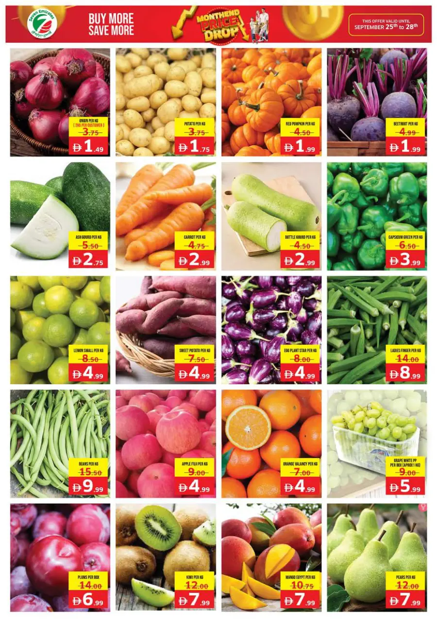 Monthend price drop In Seven Emirates Supermarket Abu Dhabi