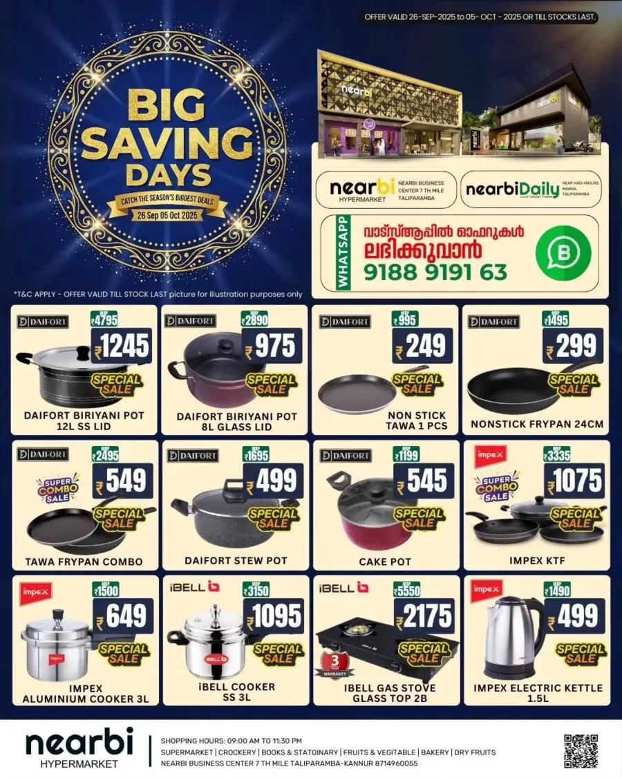 Big Savings Days – Shop More, Pay Less In Nearbi Hypermarket Kannur