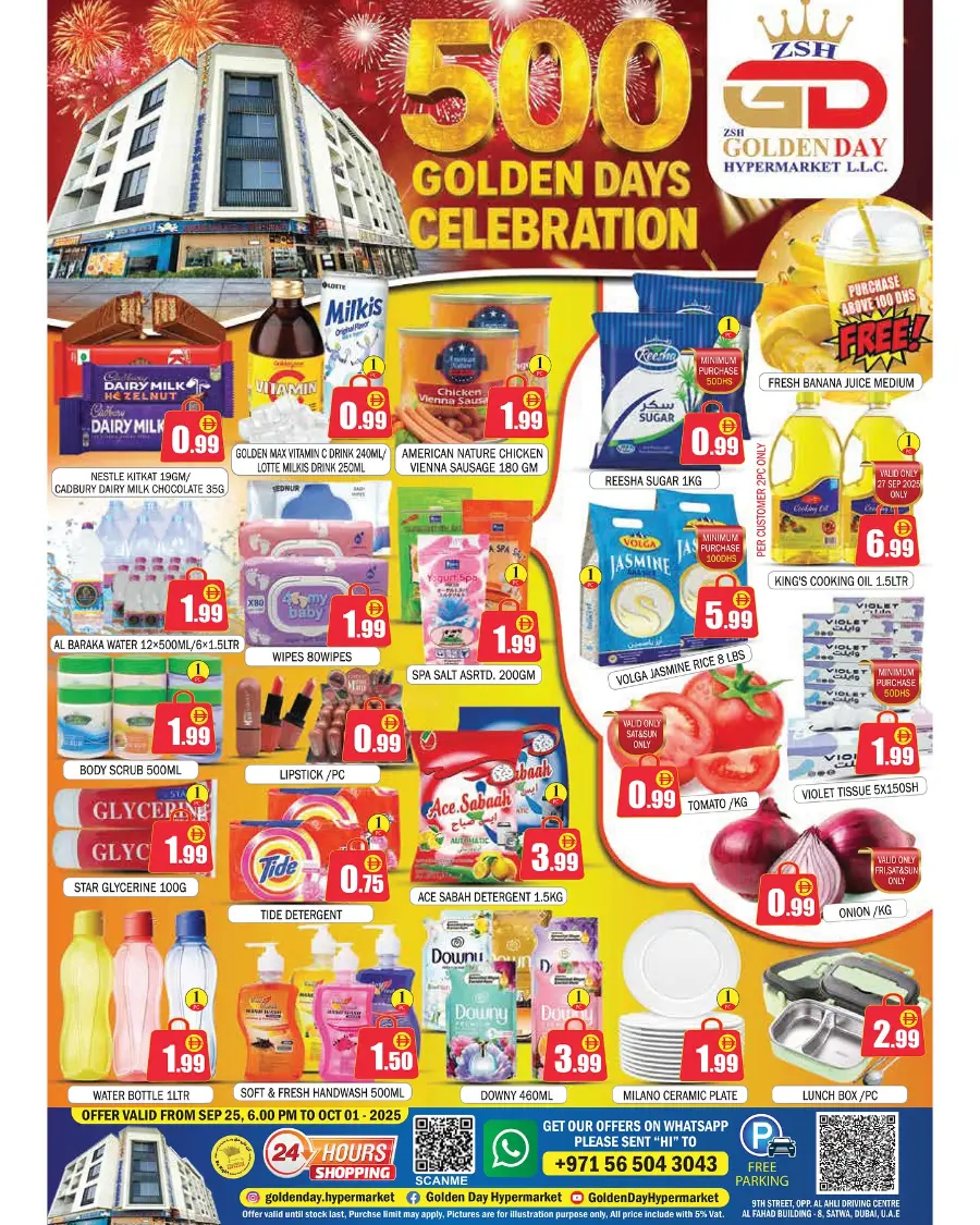 Celebrate 500 Golden Days – Mega Offers In ZSH Golden Day Hypermarket Dubai