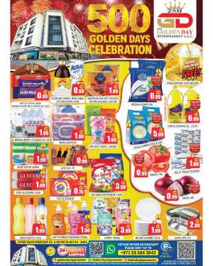 Celebrate 500 Golden Days – Mega Offers In ZSH Golden Day Hypermarket Dubai