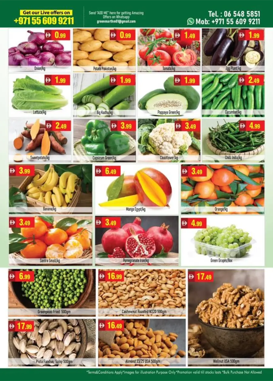 Crazy Deals In Green Mart Sharjah / Ajman