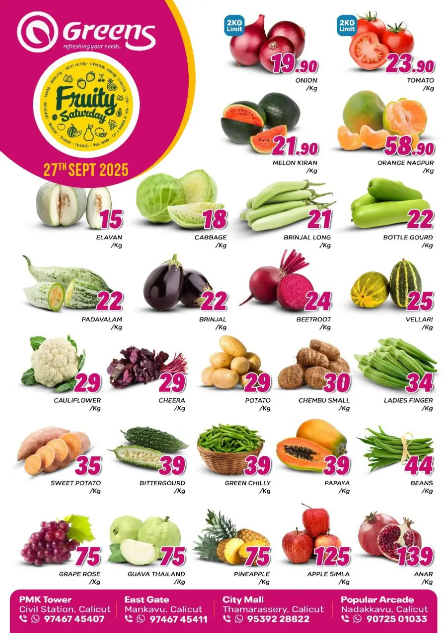 Fresh Deals Fresh Deals In Greens Hypermarket Calicut