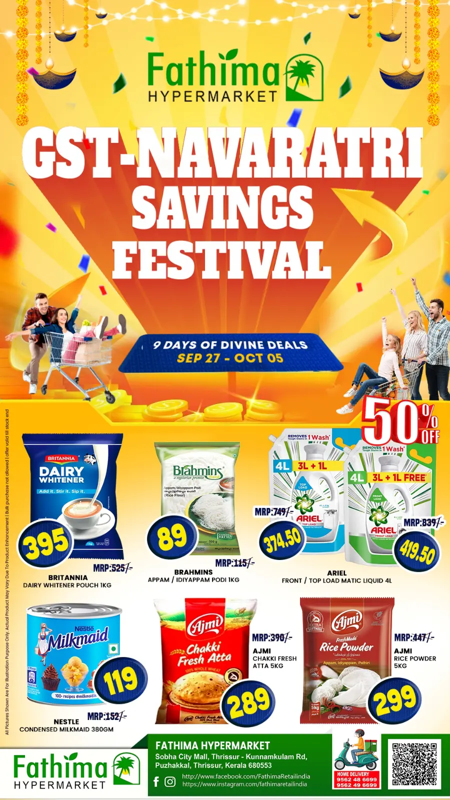 Navarathri Festival – 9 Days of Mega Savings In Fathima Hypermarket Thrissur
