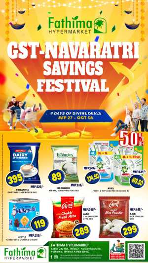 Navarathri Festival – 9 Days of Mega Savings In Fathima Hypermarket Thrissur