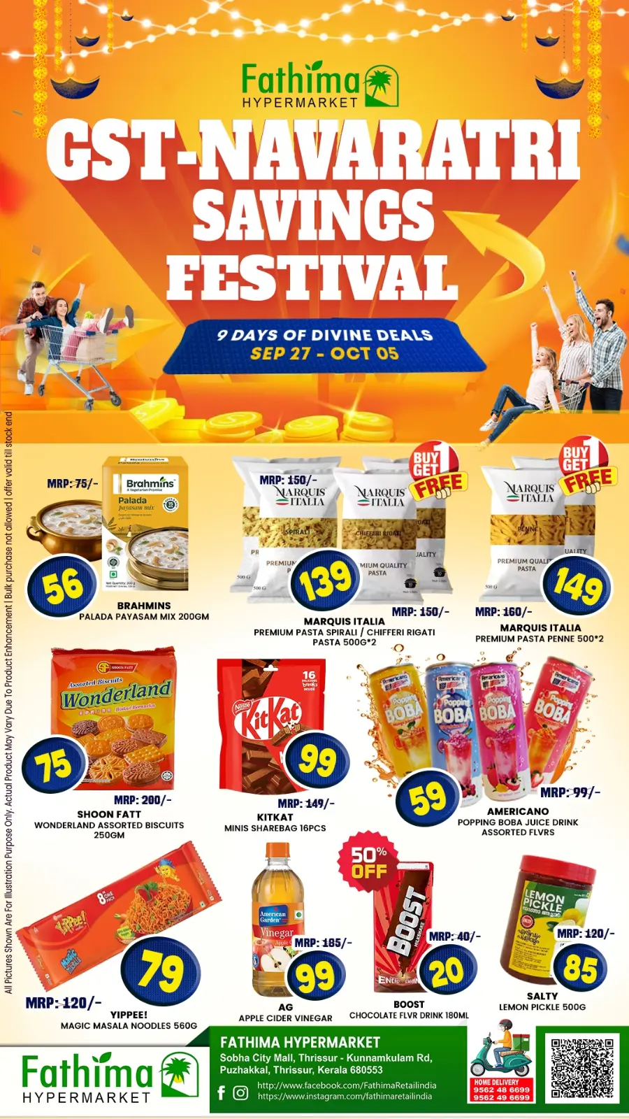 Navarathri Festival – 9 Days of Mega Savings In Fathima Hypermarket Thrissur