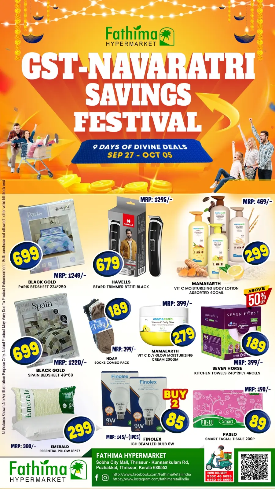 Navarathri Festival – 9 Days of Mega Savings In Fathima Hypermarket Thrissur