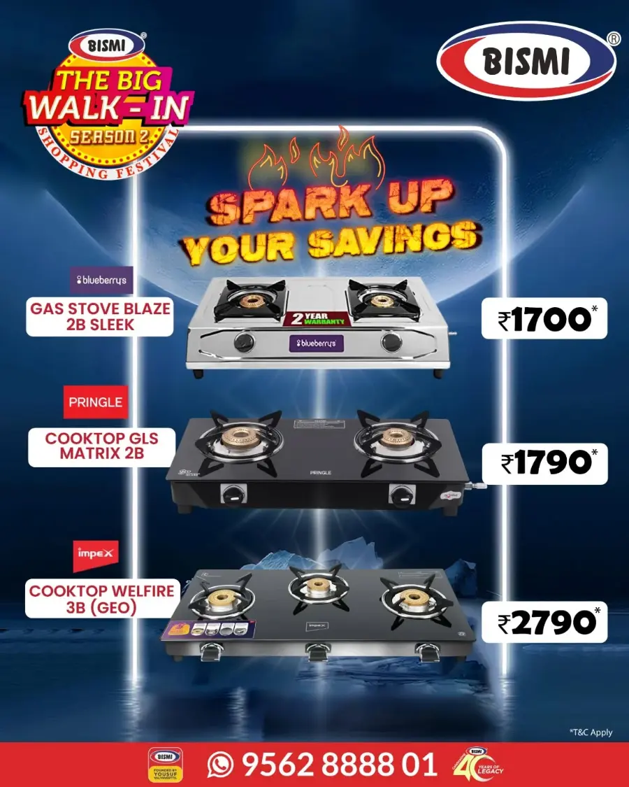 Gas Stove Offer In Bismi Home Appliance Thrissur