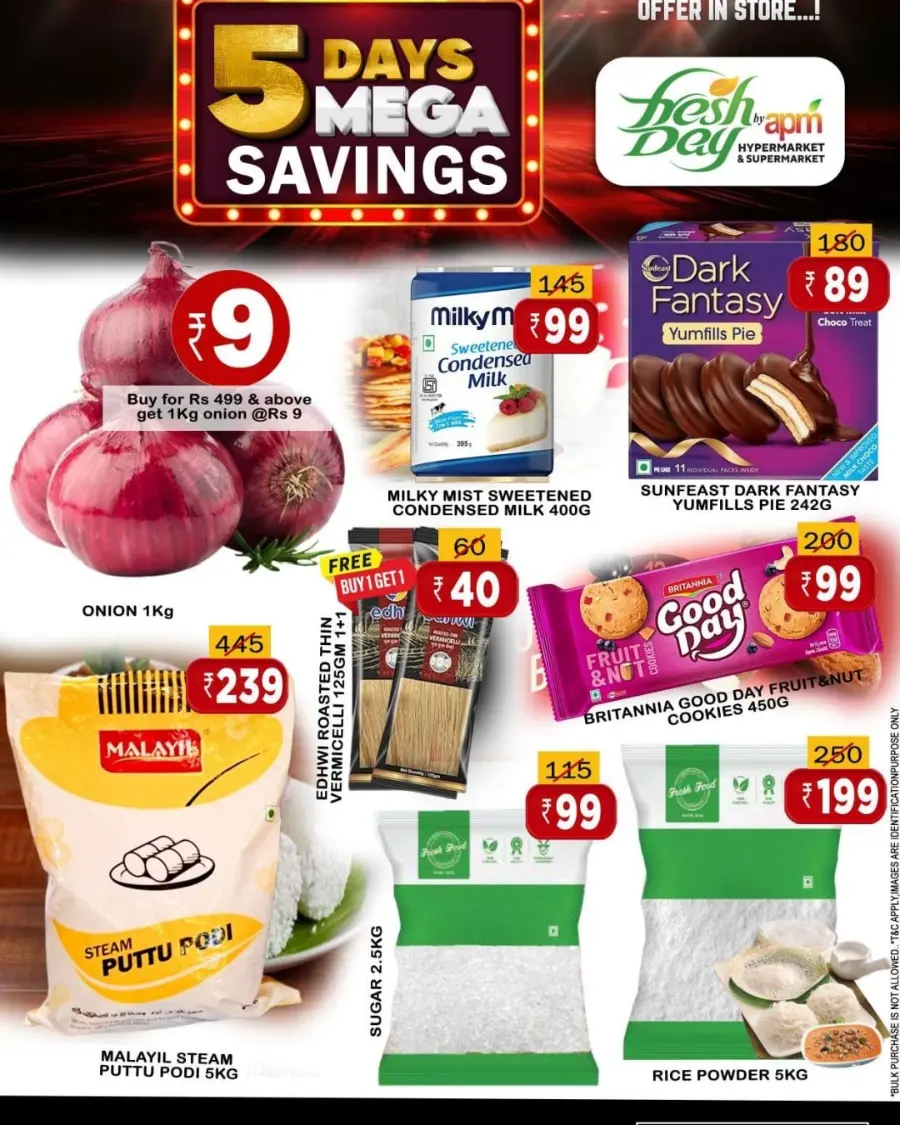 5 Days savings In Freshday Hypermarket Malappuram