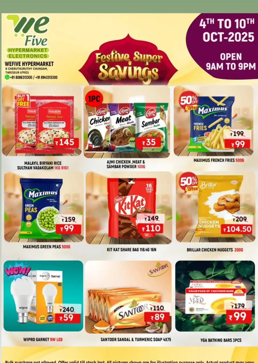 Festive Super Savings In We Five Hypermarket Thrissur
