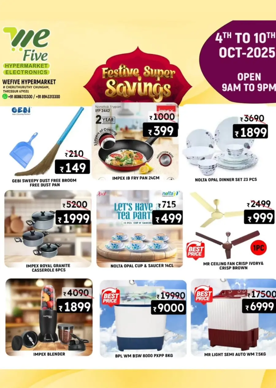 Festive Super Savings In We Five Hypermarket Thrissur