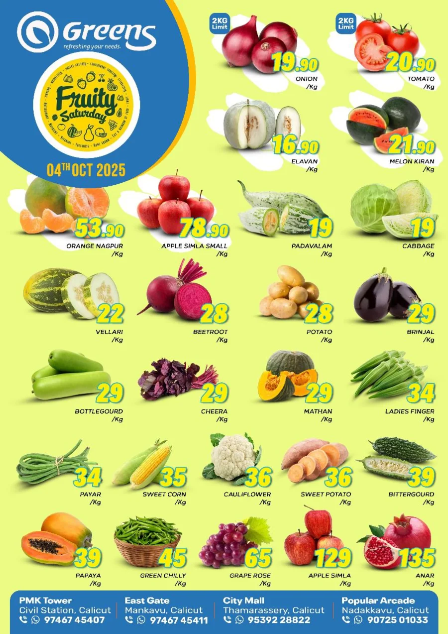 Fresh Deals Fresh Deals In Greens Hypermarket Calicut