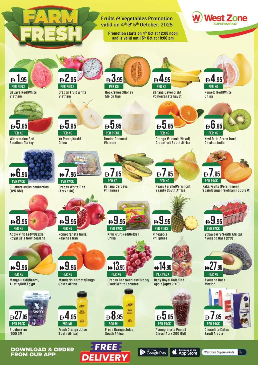 Farm Fresh Deals In West Zone Supermarket Dubai